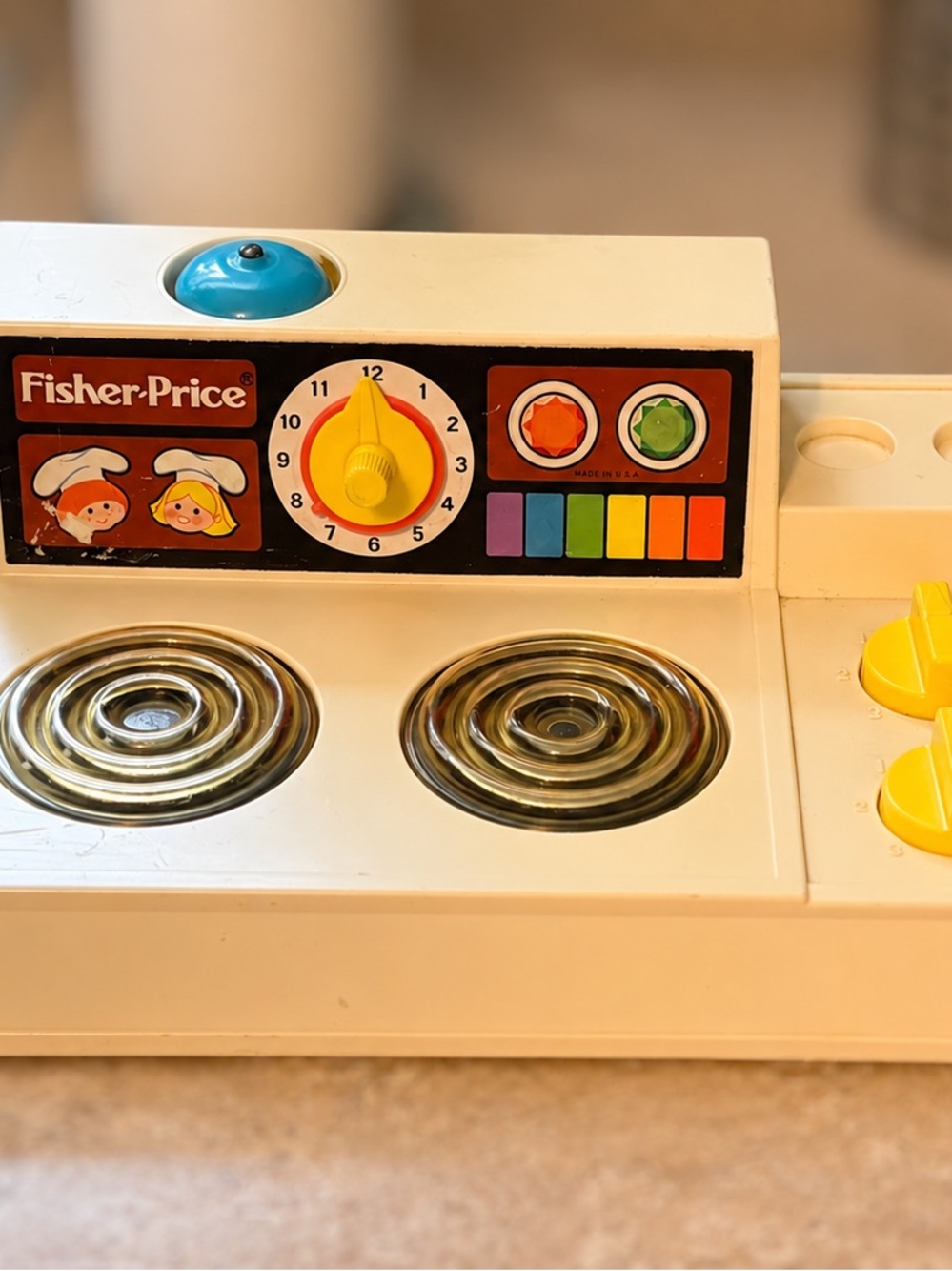 Vintage 1978 Fisher-Price Magic Burner Toy Stove
